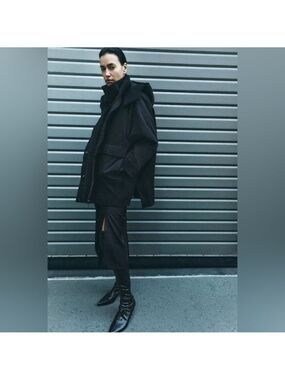 Zara ZW Collection Wool Blend Parka Size M-L